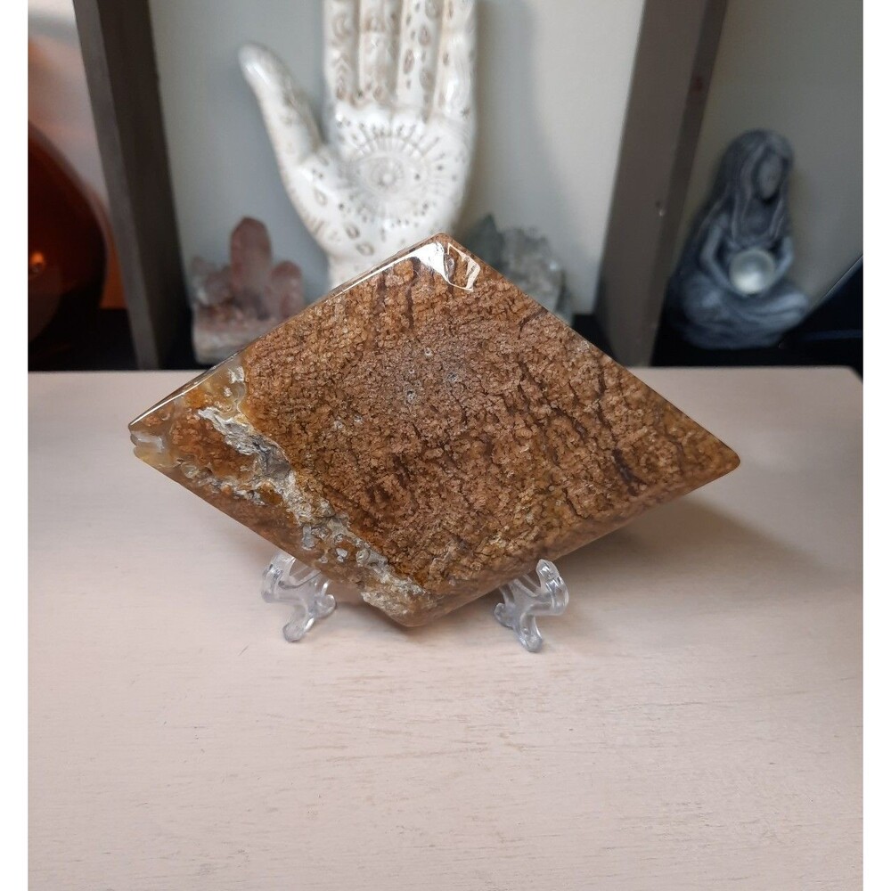Plume Agate Crystal Diamond Free-form